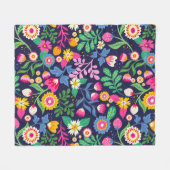 Exotic Hand Painted Floral Pattern-48330 Fleecedecke (Vorderseite (Horizontal))