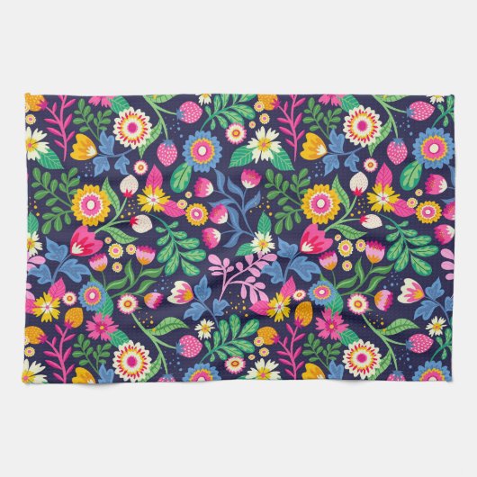 Exotic Hand Painted Floral Pattern-48330 Geschirrtuch (Horizontal)