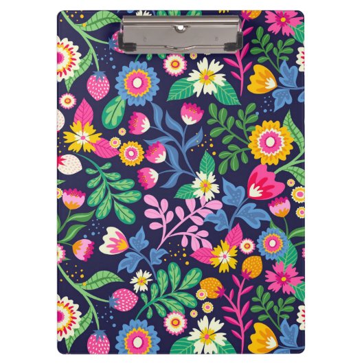 Exotic Hand Painted Floral Pattern-48330 Klemmbrett (Vorderseite)