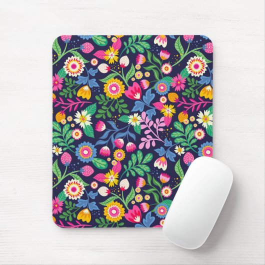 Exotic Hand Painted Floral Pattern-48330 Mousepad (Mit Mouse)