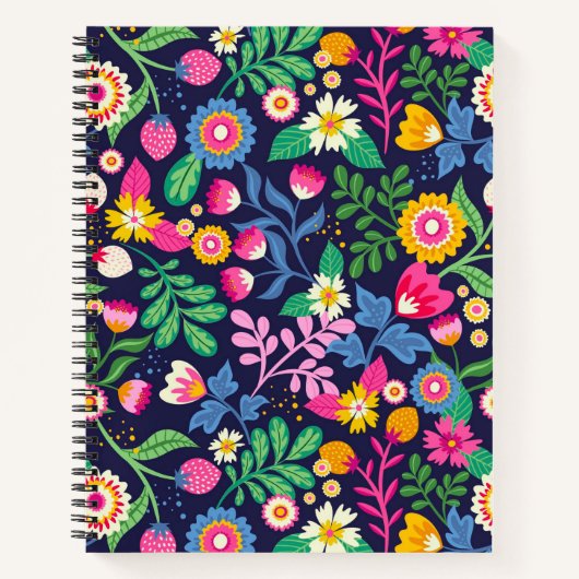 Exotic Hand Painted Floral Pattern-48330 Notizblock (Vorderseite)