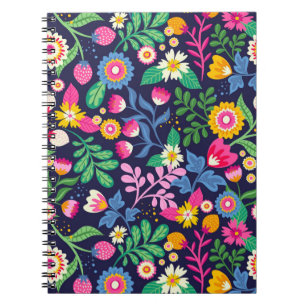 Exotic Hand Painted Floral Pattern-48330 Notizblock