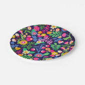 Exotic Hand Painted Floral Pattern-48330 Pappteller (Schrägansicht)