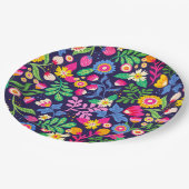 Exotic Hand Painted Floral Pattern-48330 Pappteller (Schrägansicht)