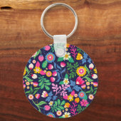 Exotic Hand Painted Floral Pattern-48330 Schlüsselanhänger (Rückseite)