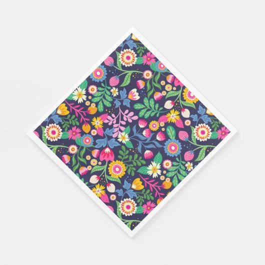 Exotic Hand Painted Floral Pattern-48330 Serviette (Ecke)