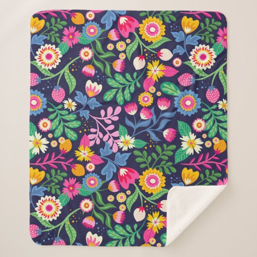 Exotic Hand Painted Floral Pattern-48330 Sherpadecke (Vorderseite)