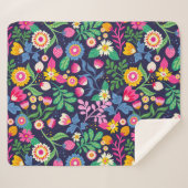Exotic Hand Painted Floral Pattern-48330 Sherpadecke (Vorderseite (Horizontal))