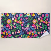 Exotic Hand Painted Floral Pattern-48330 Strandtuch (Vorderseite)