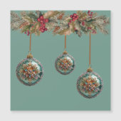 Exotic Hanging Weihnachtsbälle Magnetic Card Magnetkarte (Vorderseite)