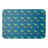 Exotic Hummingbirds Pattern Blau Badematte (Vorderseite)