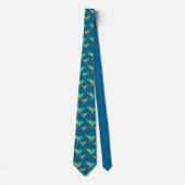 Exotic Hummingbirds Pattern Blau Krawatte (Vorderseite)
