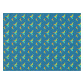 Exotic Hummingbirds Pattern Blau Tischdecke (Vorderseite (Horizontal))