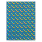 Exotic Hummingbirds Pattern Blau Tischdecke (Vorderseite)