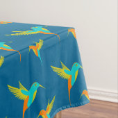 Exotic Hummingbirds Pattern Blau Tischdecke (Beispiel)