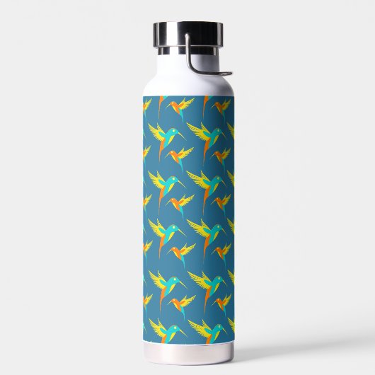 Exotic Hummingbirds Pattern Blau Trinkflasche (Links)