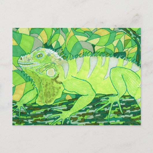 Exotic Iguana Postkarte (Vorderseite)