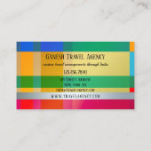 Exotic India Travel Agency Foto Business Card Visitenkarte (Rückseite)