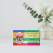 Exotic India Travel Agency Foto Business Card Visitenkarte (Stehend Vorderseite)