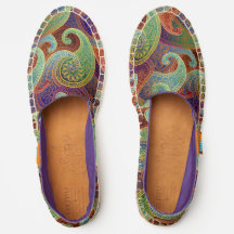 Exotic Jewel Tone Boho Paisley Pattern