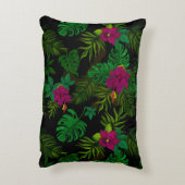 Exotic jungle night orchids pattern dekokissen (Rückseite(Vertikal))