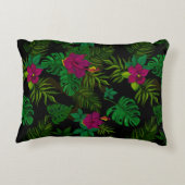 Exotic jungle night orchids pattern dekokissen (Rückseite)