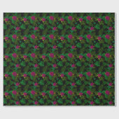 Exotic jungle night orchids pattern geschenkpapier (Flach)