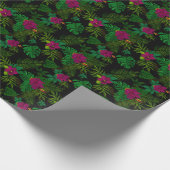 Exotic jungle night orchids pattern geschenkpapier (Ecke)
