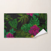 Exotic jungle night orchids pattern handtuch (Handtuch)