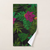 Exotic jungle night orchids pattern handtuch (Handtuch)