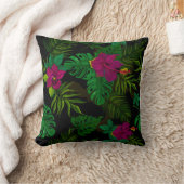 Exotic jungle night orchids pattern kissen (Decke)
