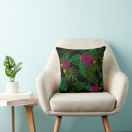 Exotic jungle night orchids pattern kissen (Stuhl )