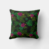 Exotic jungle night orchids pattern kissen (Rückseite)