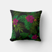 Exotic jungle night orchids pattern kissen (Vorderseite)
