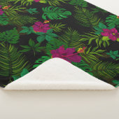Exotic jungle night orchids pattern sherpadecke (3/4)