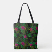 Exotic jungle night orchids pattern tasche (Rückseite)