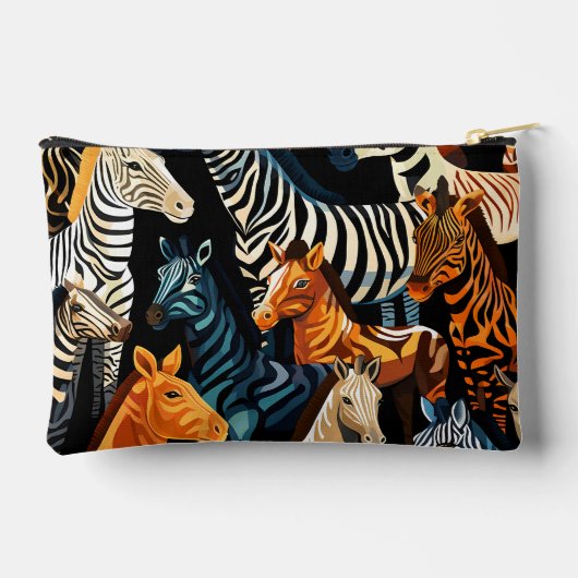 Exotic Jungle Safari Zebra Kosmetische Tasche (Rückseite)