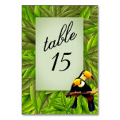 Exotic Jungle Toucan Tischnummer (Rückseite)
