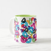 Exotic Kiwi Cocktail (Spain & New Zealand) Zweifarbige Tasse (Vorderseite Links)