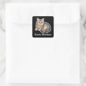 Exotic Kurzhaar Quadratischer Aufkleber (Tasche)