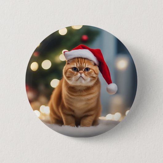 Exotic Kurzweihnachtsfest Button (Vorderseite)