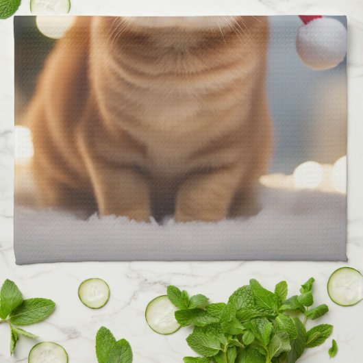 Exotic Kurzweihnachtsfest Geschirrtuch (Gefaltet)