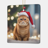 Exotic Kurzweihnachtsfest Keramikornament (Links)