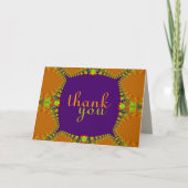 Exotic Lace Thank You Gracias Danke Danke Card (Vorderseite)
