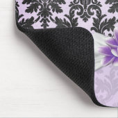 Exotic Lavender Plumeria Damask Mousepad (Ecke)