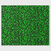 Exotic Leopard Animal Lime Green Skin Print Geschenkpapier (Flach)