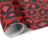 Exotic Leopard Deep Red Animal Print Geschenkpapier (Rolleneckpunkt)