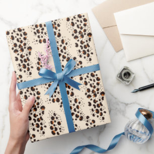 Exotic Leopard Print in Braun und Creme Geschenkpapier