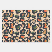 Exotic Leopard Spots Tierfarben Haut Erde Geschenkpapier Set (Vorderseite)