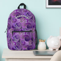 Exotic Lila Paisley Pattern mit Ihrem Namen
